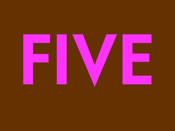 Additional letters for your lil threadz "FIVE" Birthday Design Il_570xn