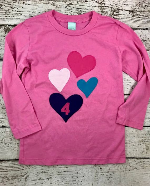 heart shirt, girly birthday shirt, heart tee, heart outfit, girl's tshirt, girl's birthday shirt, heart party, heart decorations, xoxo Il_570xn