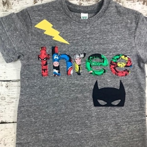 Superhero Birthday Shirt - Superhero shirt  - Boys superhero birthday - birthday shirt - custom superhero birthday shirt