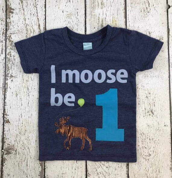 moose shirt, moose party, woodland birthday, i am 1, one shirt, Birthday shirt, Customize colors Boys Girls Birthday Tee first birthday Il_570xn