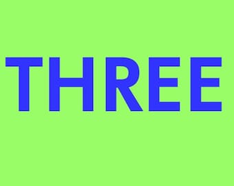 Additional letters for your lil threadz &quot;THREE&quot;  Birthday Design