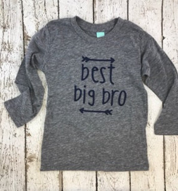Best Big Brother shirt, tribal big bro tee, birth announcement, sibling tee, shower gift, tribal big bro shirt, little brother, grey tee Il_570xn