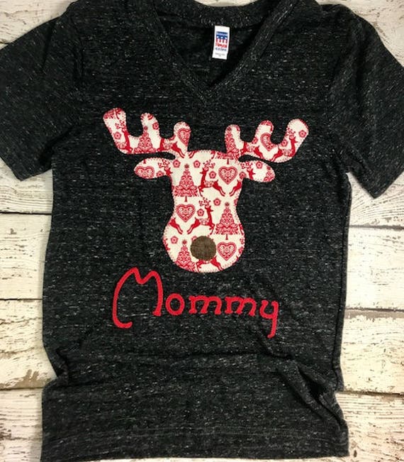 Mom Christmas shirt mommy shirt, moose, Fair Isle Christmas shirt, Christmas shirt, mom shirt, ugly Christmas shirt, family Christmas shirts Il_570xn