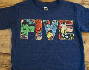 Superhero birthday shirt, superhero shirt, superhero party, superhero tshirt, boys birthday shirt, birthday shirt for boys, any birthday