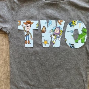 Maglietta per bambini a tema Toy Story per la festa di compleanno, maglietta "Two Infinity Beyond" per il compleanno, Buzz e Woody