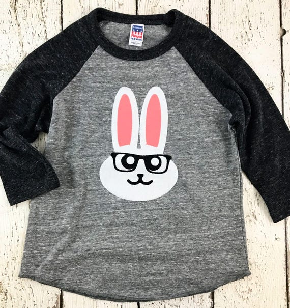 Funny Bunny Shirt, Easter Shirt, Easter t-shirt, Bunny with Glasses, Easter Shirts for Toddler, Bunny Glasses, Easter T Shirt for Kids