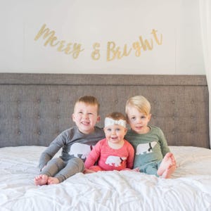 Polar bear pajamas for family, Family Christmas Pajamas, Custom Christmas Pajamas, Christmas pj for family, baby toddler children' adult image 1