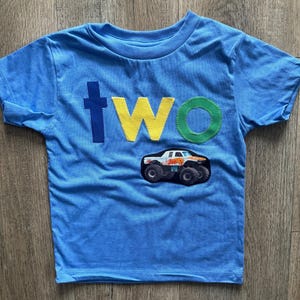 Monster Truck Shirt Birthday Tee Organic Blend Boys Birthday Shirt truck birthday monst jam image 4