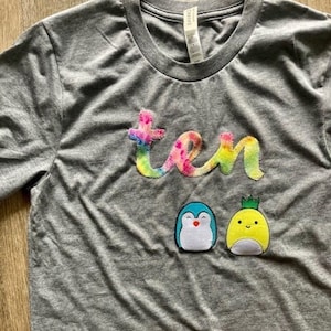 Custom Squishmallow Birthday Girl Shirt, Squishmallow Girls Shirt, Birthday Girl any age, Birthday Squishmallow Shirt, Birthday Party Shirt