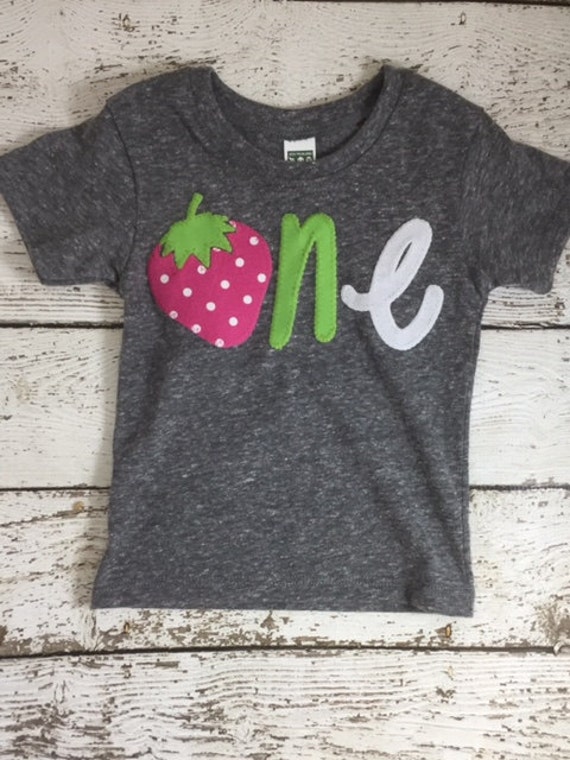 Strawberry shirt, strawberry party, Girls Birthday Shirt, strawberry birthday decorations, birthday outfit, first birthday shirt, kid's tee Il_570xn