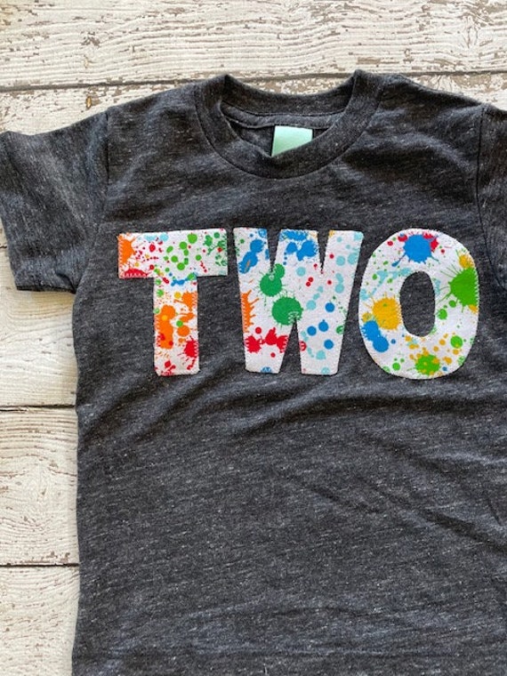 Paint party, splatter paint shirt, paint party invitation, paint party favors, art party, Birthday Tee, kids birthday shirt, kids birthday Il_570xn