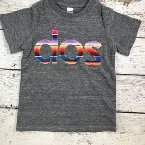 Dos shirt, 2nd birthday shirt, Fiesta party, sombrero, first fiesta, birthday shirt, mexican blanket, dos Tee, childrens tee, mexican