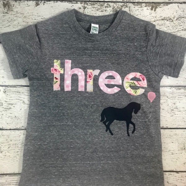 Girls horse birthday outfit, riding shirt, horseback riding, horse shirt, equestrian, horse party, horse outfit, horse lover, girls shirt