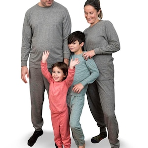 Family Christmas Pajamas, ship same day, Blank Pajamas, Christmas pjs, matching family pajama sets, infant toddler kids youth adult, marled