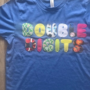 Double Digits I&#39;m 10 Shirt, Custom 10th Birthday Shirt, Ten Birthday Shirt, Custom Theme Tenth Birthday Tee, Ten Birthday Tee for Boy Girl