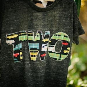 Boys Birthday Tee Organic Shirt Blend Plaid Cars and Trucks, car party, car birthday shirt