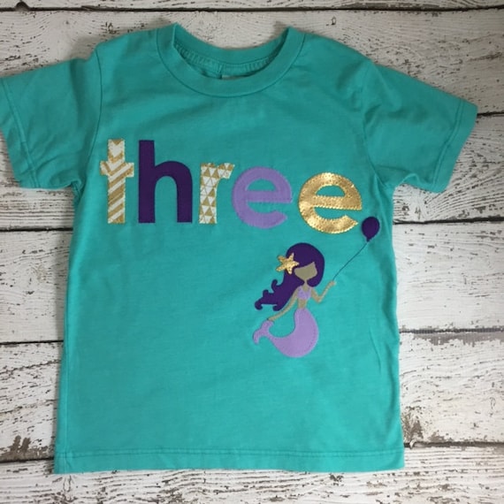 Mermaid Birthday Shirt, mermaid party, organic tee, girls birthday shirt, purple, gold, gold party decor, mermaid birthday, mermaid invite Il_570xn