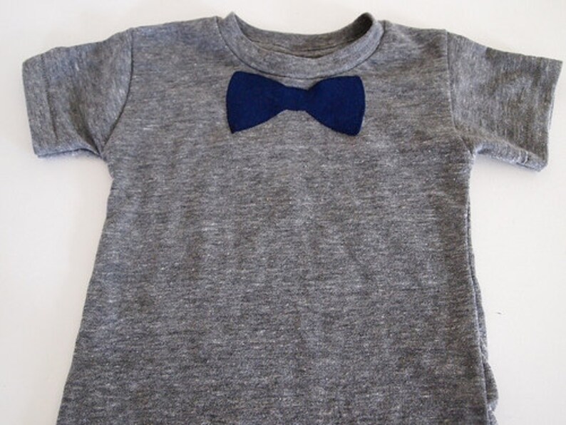 Bow Tie Shirt Baby Toddler tee boys tshirt Organic blend Etsy