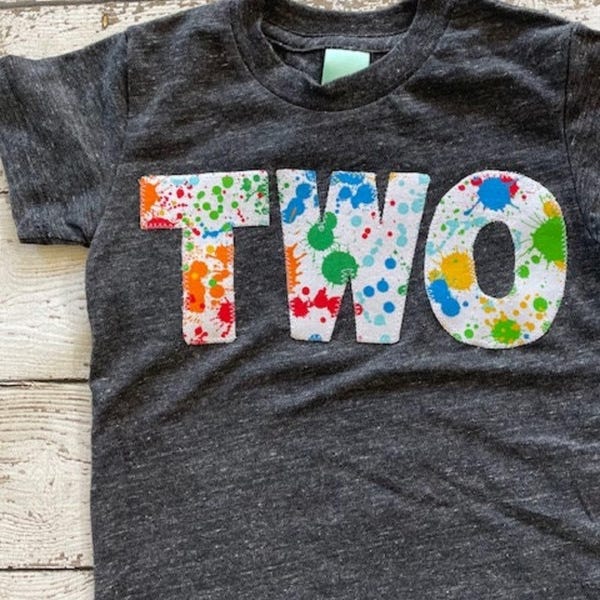 Paint party, splatter paint shirt, paint party invitation, paint party favors, art party, Birthday Tee, kids birthday shirt, kids birthday