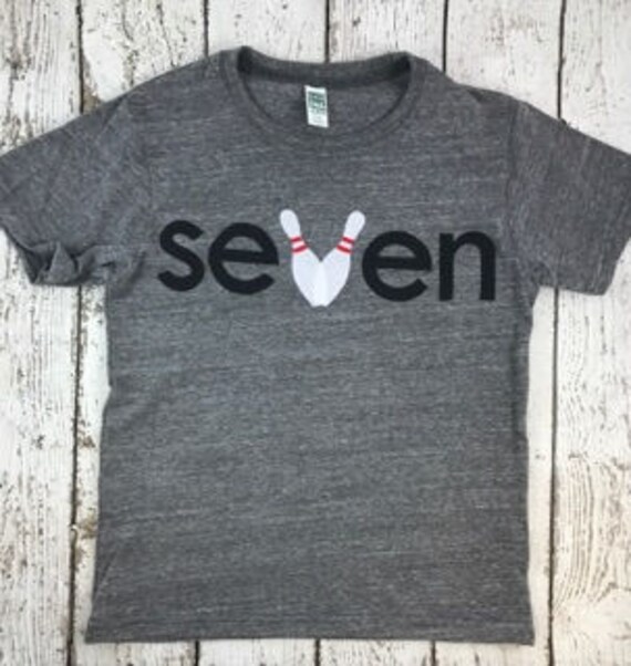 Bowling birthday party, Bowling Shirt, birthday tee, bowling theme, bowling party shirt, retro bowling party for any age, seven shirt Il_570xn