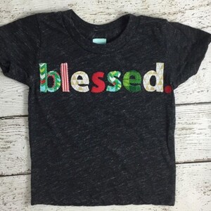 祝福されたシャツ 子供用祝福Tシャツ クリスマスTシャツ 幼児 赤ちゃん プレゼント 大人用Tシャツ 感謝 画像 2