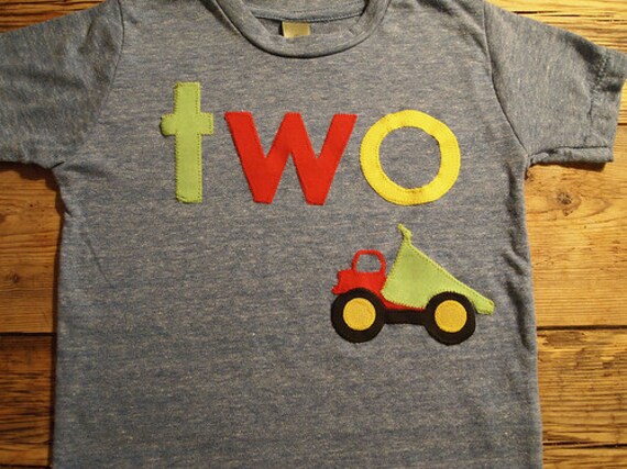 Truck shirt bulldozer dump truck truck theme birthday party boys birthday shirt construction Il_570xn