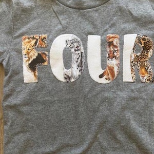Wild Animal Birthday Number Shirt, Lion Tiger Leopard Tee, Kids birthday tee, party animal, Wild Cats of the World T-Shirt, Big Cats Shirt