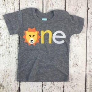 lion shirt, lion birthday, lion birthday shirt, lion party, one shirt, birthday shirt, lion decor, zoo animal party, animal party, tshirt image 1