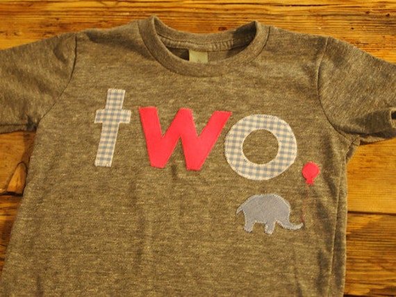 Hot pink Elephant Tshirt Birthday shirt Customize colors hot pink light blue and white gingham girls zoo theme Il_570xn