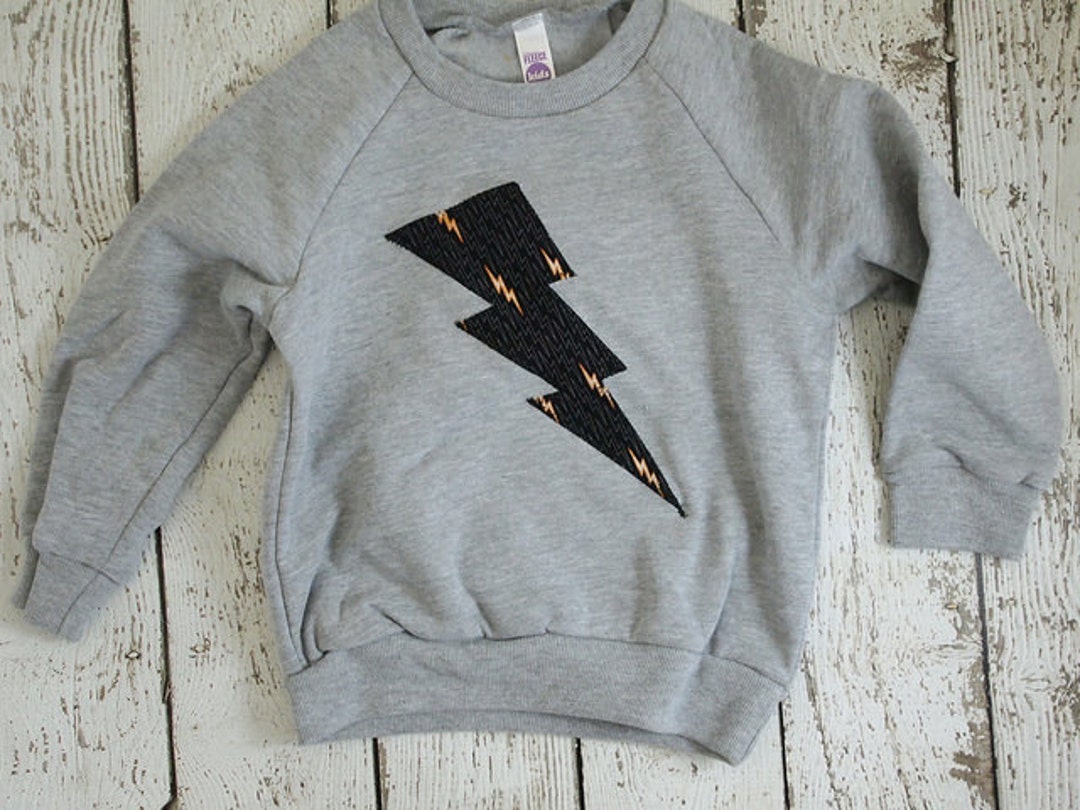 Boy's Sweatshirt Lightning Bolt Superhero Shirt Toddler and Children ...