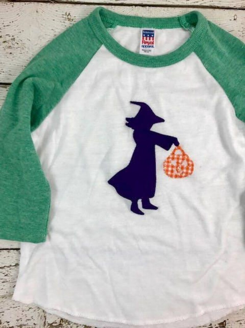 Girl's Halloween Shirt, girl's witch shirt, witch costume, witch outfit, girls halloween outfit, girls halloween outfit, toddler halloween image 4