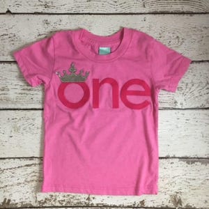 Pink And Sparkle Silver or Gold Crown First Birthday, Princess Tea Party, Royal Party, Party Ideas & Trend, Girls 1st Birthday Shirt Outfit