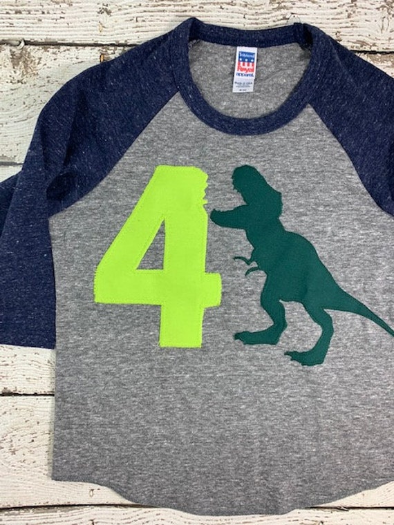 Dinosaur shirt, dinosaur birthday, dinosaur party, raglan shirt, boys birthday shirt, dinosaur decor, trex, dinosaur bite, kids clothing Il_570xn