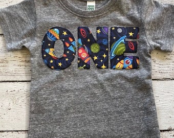 Space birthday shirt, astronaut shirt, space party, planets, rocket ship shirt, Space theme Birthday Shirt, Organic Blend Toddler birthday