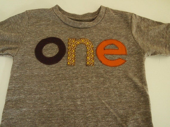 Fall colors brown orange yellow Birthday shirt Customize colors Boys Girls Organic Blend Birthday Tee first second Il_570xn