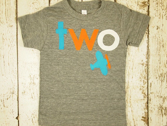 Vintage Airplane shirt Boys Birthday Tee Organic Blend Toddler bi-plane birthday first birthday shirt turquoise orange white Il_570xn
