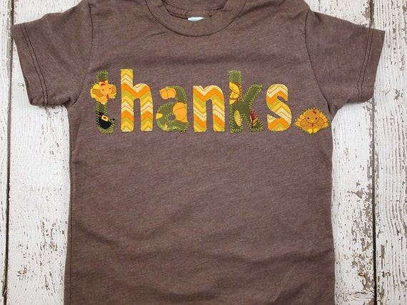 Children's Thanksgiving Organic Shirt Blend Turkey kid's tshirt chevron pilgrim pumpkin give thanks Il_570xn