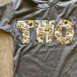 School bus Transportation theme birthday Shirt Organic Blend Birthday Tee Retro style first second birthday etc