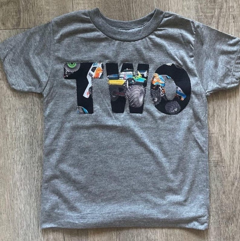Monster Truck Shirt Birthday Tee Organic Blend Boys Birthday Shirt truck birthday jam imagen 1