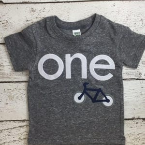 Kid's birthday shirt bicycle tee first birthday second etc Organic Tee trike bicycle tricycle boys birthday shirt children's shirt image 1