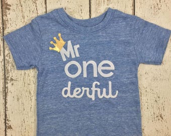 Mr Onederful, Boys 1st Mr Onederful Shirt, Gold And White Mr Onederful Outfit, Onederful Shirt, Mr ONEderful Crown, First Baby Boy Party
