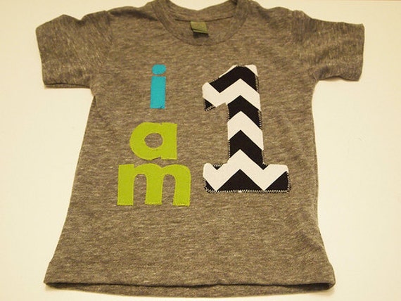 Birthday shirt, Black and white Chevron turquoise lime Shirt Organic Shirt Blend customize colors boys birthday shirt first birthday and up Il_570xn