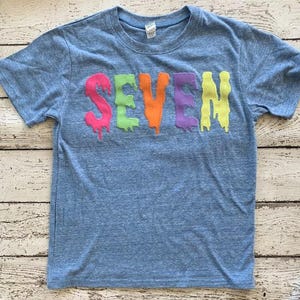 Slime birthday shirt, slime birthday party, Slime shirt, slime party, Slime Family Birthday Shirt, colorful birthday shirt, rainbow slime image 2