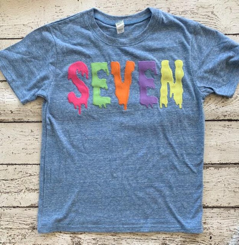 Slime birthday shirt, slime birthday party, Slime shirt, slime party, Slime Family Birthday Shirt, colorful birthday shirt, rainbow slime image 2
