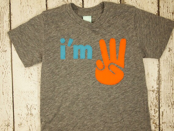 I'm this many shirt i'm 3 i'm 2 etc can be customized for any birthday colors etc boys birthday shirt girls birthday Il_570xn