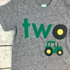 Tractor shirt, tractor birthday shirt, tractor party, tractor decor, tractor invite, farm party, boys birthday shirt, tractor birthday tee image 2