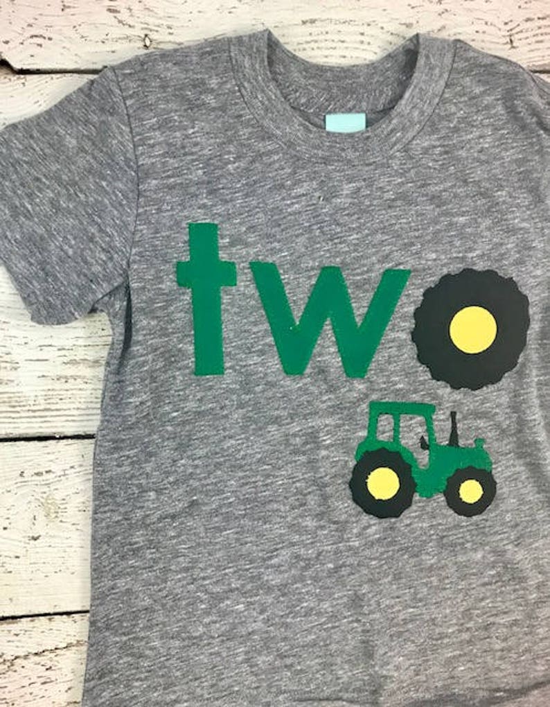 Tractor shirt, tractor birthday shirt, tractor party, tractor decor, tractor invite, farm party, boys birthday shirt, tractor birthday tee image 2