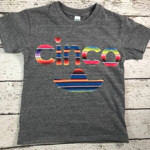cinco birthday shirt, Spanish birthday shirt, Fiesta party, sombrero, birthday shirt, birthday fiesta, five shirt, children's tee