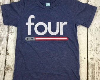 Light saber birthday shirt, superhero party, superhero birthday shirt, Boys Birthday Shirt, children's tee, boys sci fi shirt