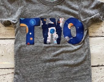 Two Infinity And Beyond Space Party Shirt, Two The Moon Toddler Space Shirt, Space Theme Birthday, Outer Space Solar System Galaxy Party